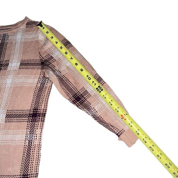 ANN TAYLOR Marled Knit White & Maroon Sweater Size M - Picture 8 of 8